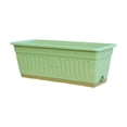 thumbnail image 1 of figatia Window Box Planter Flower Pot Detachable Tray Decoration Container Rectangle Planter Box with Drainage Holes for Porch Office Green, 1 of 8