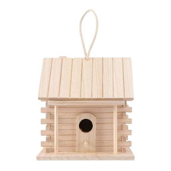 figatia Wood Bird House Hanging Birdhouse Pet Supplies Ventilation for Outside Outdoor for Balcony Patio Outdoor Tree Window