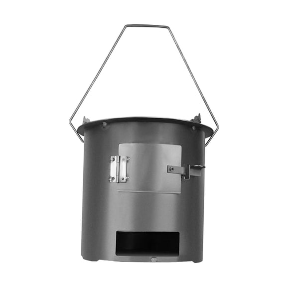 figatia Wood Furnace Cookware Compact Sturdy Firewood Firing Furnace for Fishing BBQ Hik Inner diameter 30cm