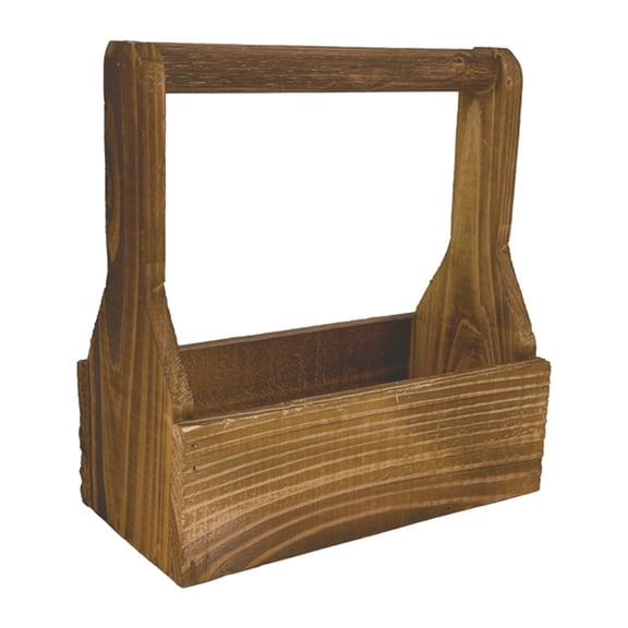 figatia Wooden Planter Pot with Handles Practical Simple, Flowerpot Elegant ,Garden Decor Plant Pot for Yard Balcony Courtyard Office