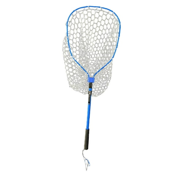 figatia ing Mesh Net ing Net ing Tool Non Slip Grip Hand Net Folding Landing Net for Minnow Trout Salmon Prawns Dragonfly blue