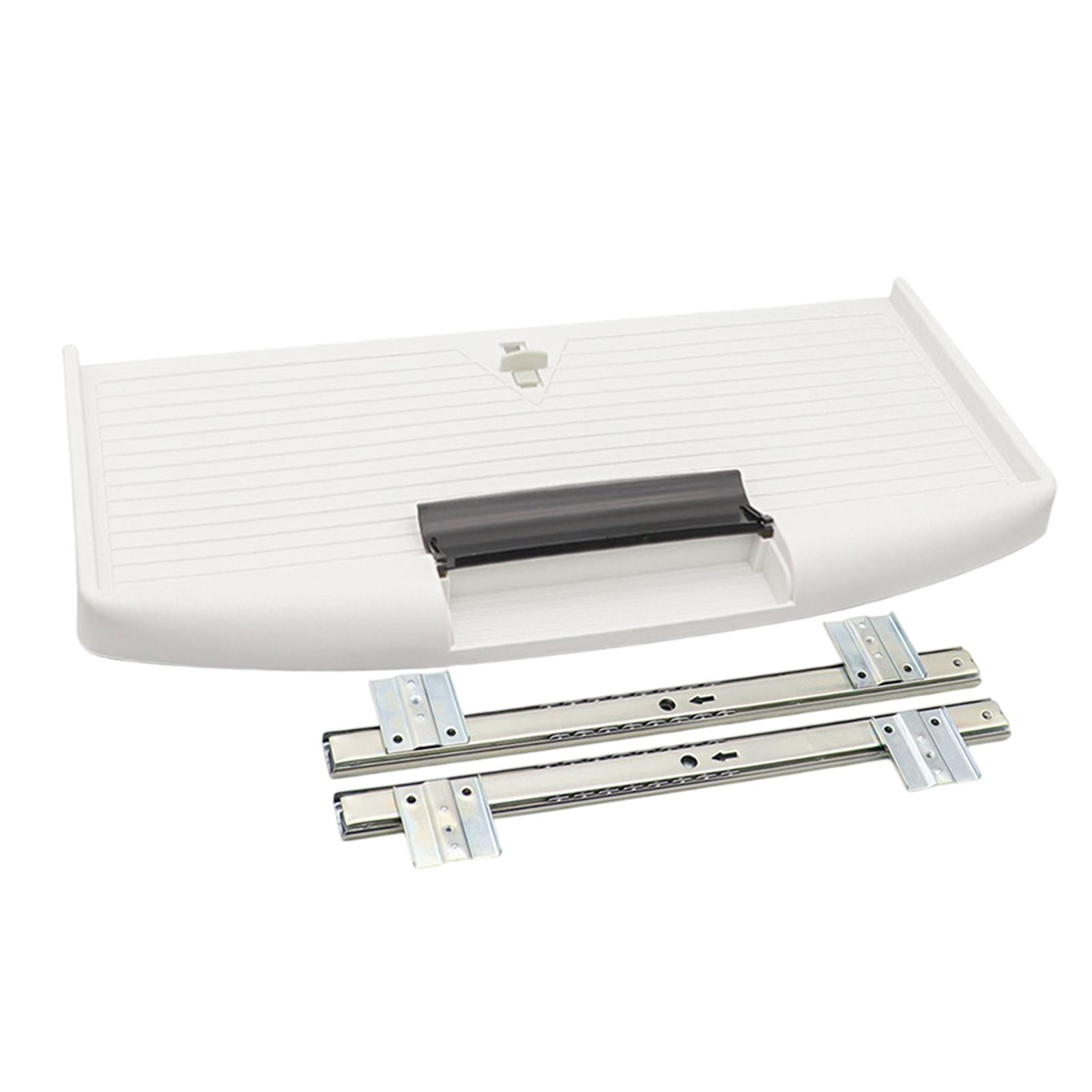 figatia under Table Computer Keyboard Drawer Replacement Saving Space Accessory Easily Install with Screws 54.7x27cm Slide Out White 27mm W Rail