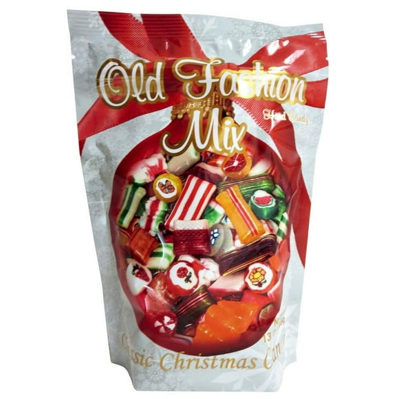 filled Hard Old Fashion Candy, Classic Christmas Holiday Candy, 11.5 oz resealable bag