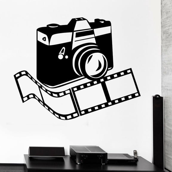 film Wall Decal Camera Photo Photographer Room Decor Vinyl Wall Stickers Art Mural for Photo Studio Decoration Accessories 42x34cm