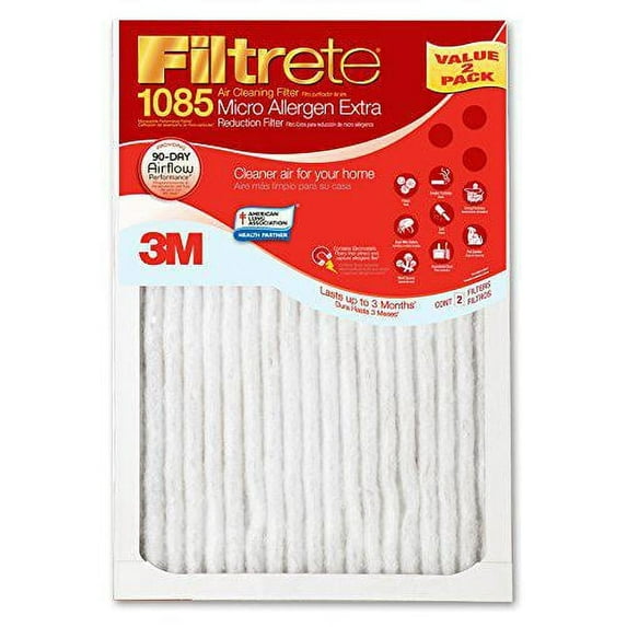 filtrete 1085 air cleaning filter 16x20x1 (value 2 pack)