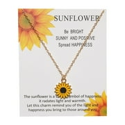 fimkaul Women's Necklaces Pendants Girls Sunflower Chain Wedding Anniversary Jewelry Necklace Gifts Gold