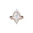 thumbnail image 1 of Fimkaul Women's Rings Simple Diamond-Shaped Zircon Two-Piece V-Shaped Full Diamond Trian-Gle Diamond Ring Gifts, 1 of 7