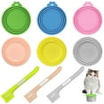 findTop Pet Food Rubber STF9 Canning Lids and Spoons, 3 Mixing Spoons