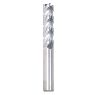 1/2" Variable Pitch & Helix Carbide End Mill - 6 Flute, .030 Radius, TiAlN Coated - SANGWOO