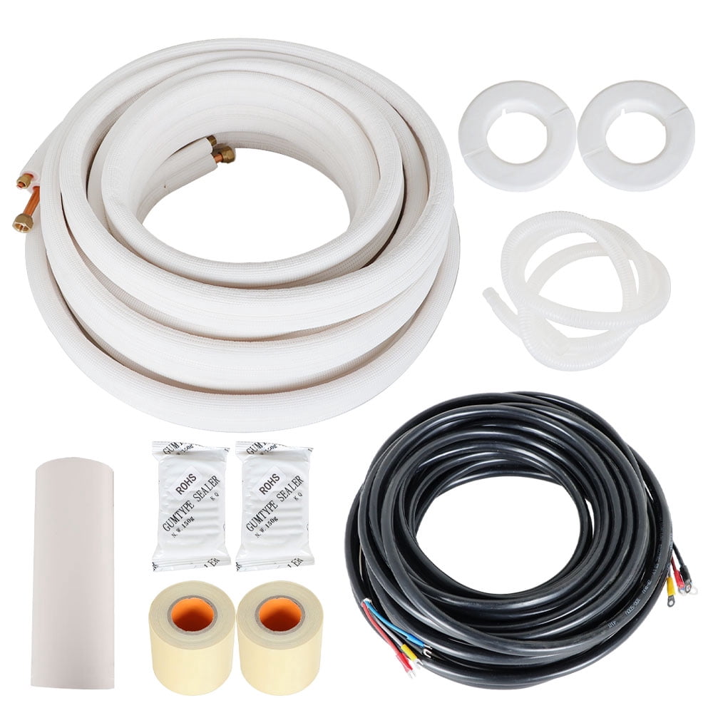 findmall 1/4In - 1/2In Dia. 50 Feet Install Kit Fits For Mini Split ...