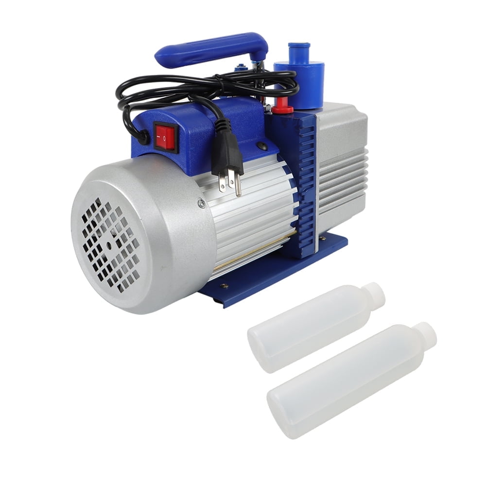 findmall 1 HP Single-Stage Rotary Vane HVAC Air Vacuum Pump W/ Oil Bottle 110V 9.6 CFM