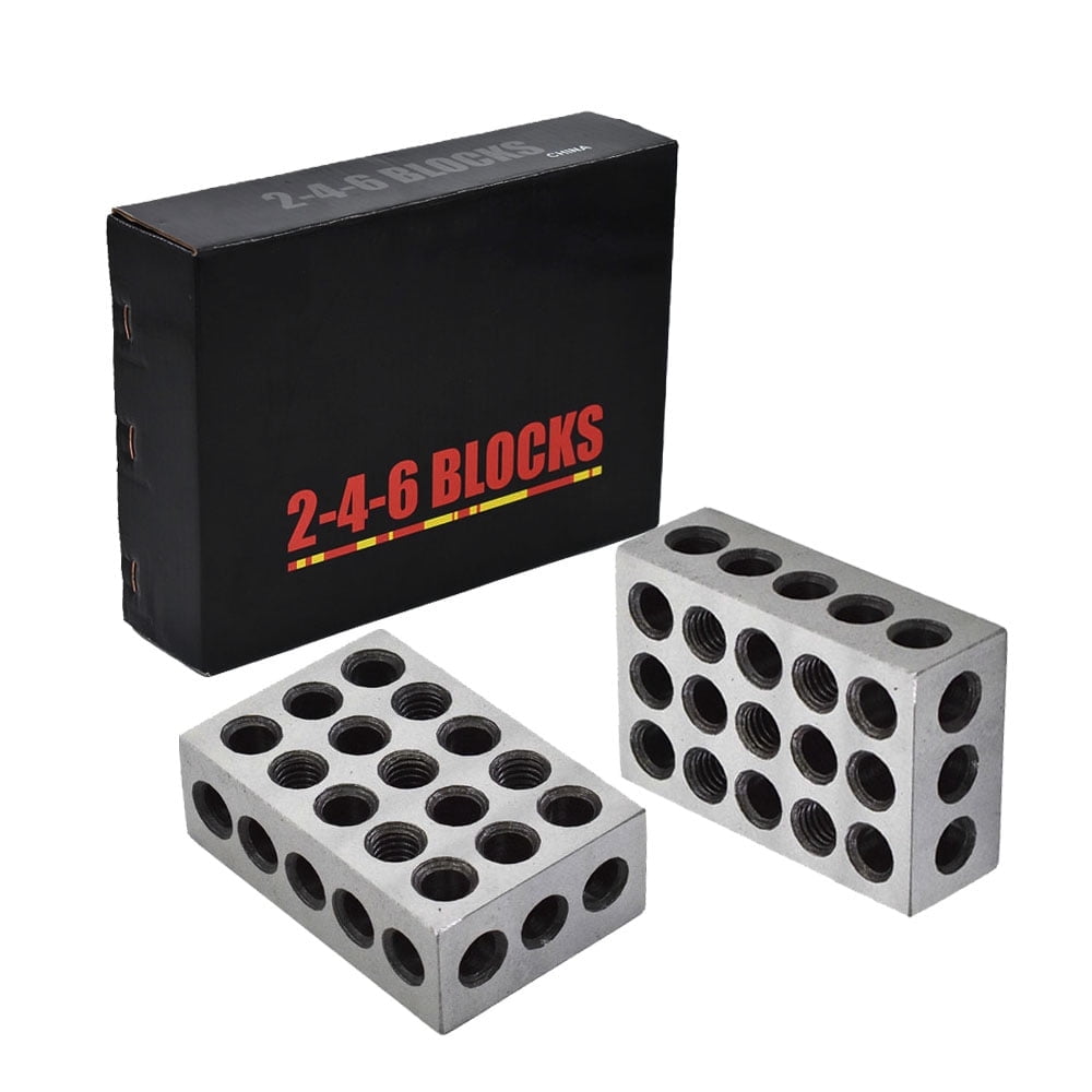 findmall 1 Matched Pair 2-4-6 Blocks 23 Holes .0002" Machinist Precision 246 Jig US