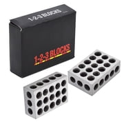 findmall 1 Matched Pair Ultra Precision 1-2-3 Blocks 23 Holes 0.0002" Machinist 123 Jig Fit for Milling Machine