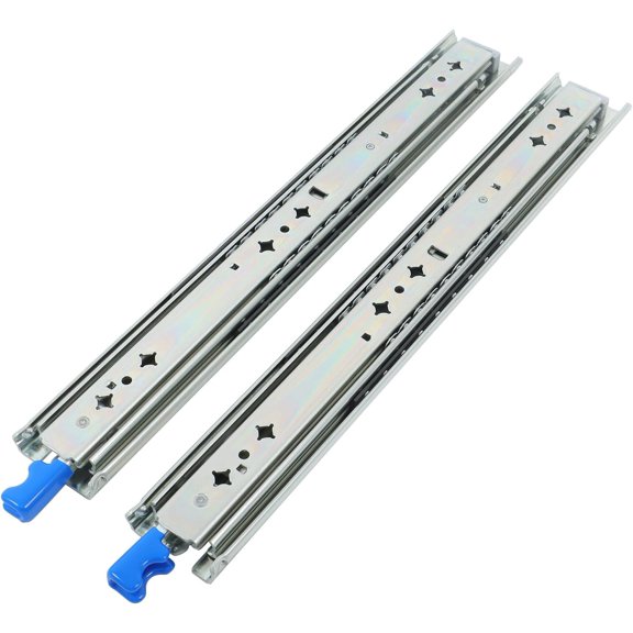 findmall 1 Pair Industrial Heavy-Duty Drawer Slides 16 Inch (250lb Capacity) - Locking Full Extension Ball Bearing Rails for Tool Chests, Workbenches, Truck and RV Cabinets