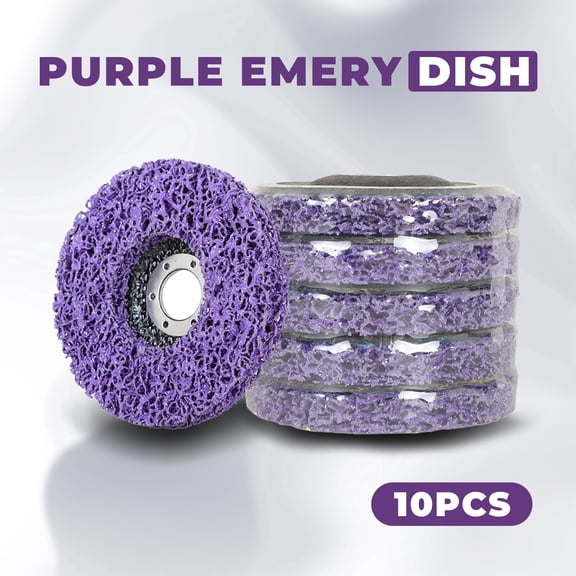 findmall 10 Pack 4-1/2" x 7/8" Strip Discs Stripping Wheel For Angle Grinders Purple
