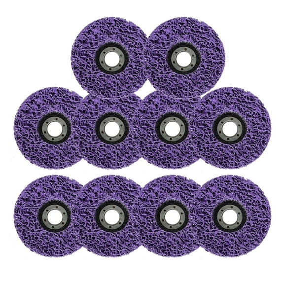 findmall 10 Pack 4-1/2" x 7/8" Strip Discs Stripping Wheel For Angle Grinders Purple
