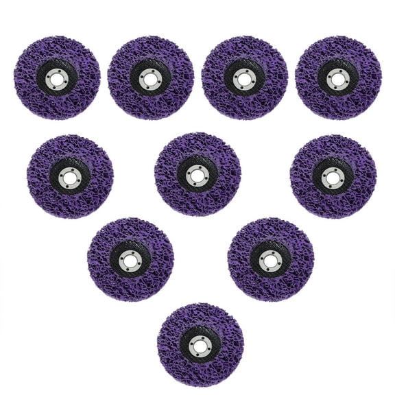 findmall 10 Pack 4" x 5/8" Strip Discs Stripping Wheel For Angle Grinders Purple
