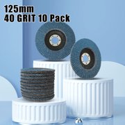 findmall 10 Wheel Angle Grinder Sanding Disk / 5 Premium Zirconia Flap Disc Grit40