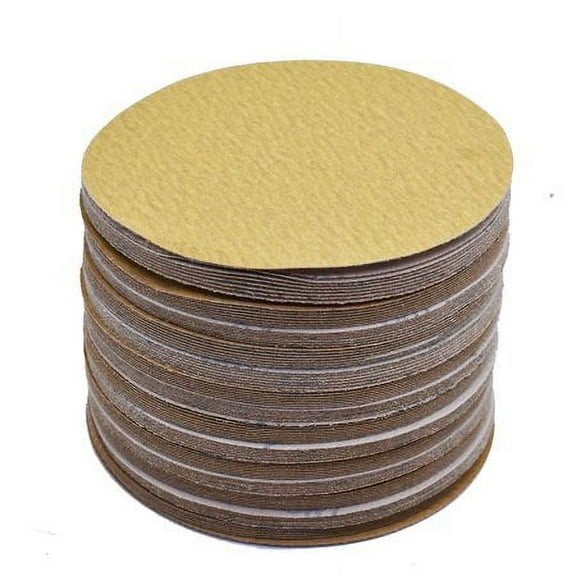 findmall 100 Pack 6" Hook Loop Pads Sanding Disc Flocking Sandpaper Grit 180 Grits NO-Hole