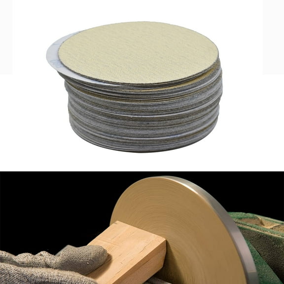 findmall 100 Pack 6 inch Hook Loop Pads Sanding Disc Flocking Sandpaper 80 Grit NO-Hole