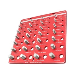 findmall 14 Metric & 14 Standard Sizes,28 Nut and Bolt Thread Checker