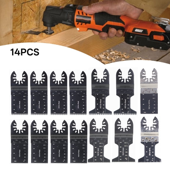 findmall 14Pc Oscillating Multi Tool Saw Blade Fit for Universal Treasure Oscillating Tools