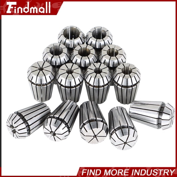 findmall 14Pcs ER20 Spring Collet Set Fit For CNC Milling Lathe Tool Engraving