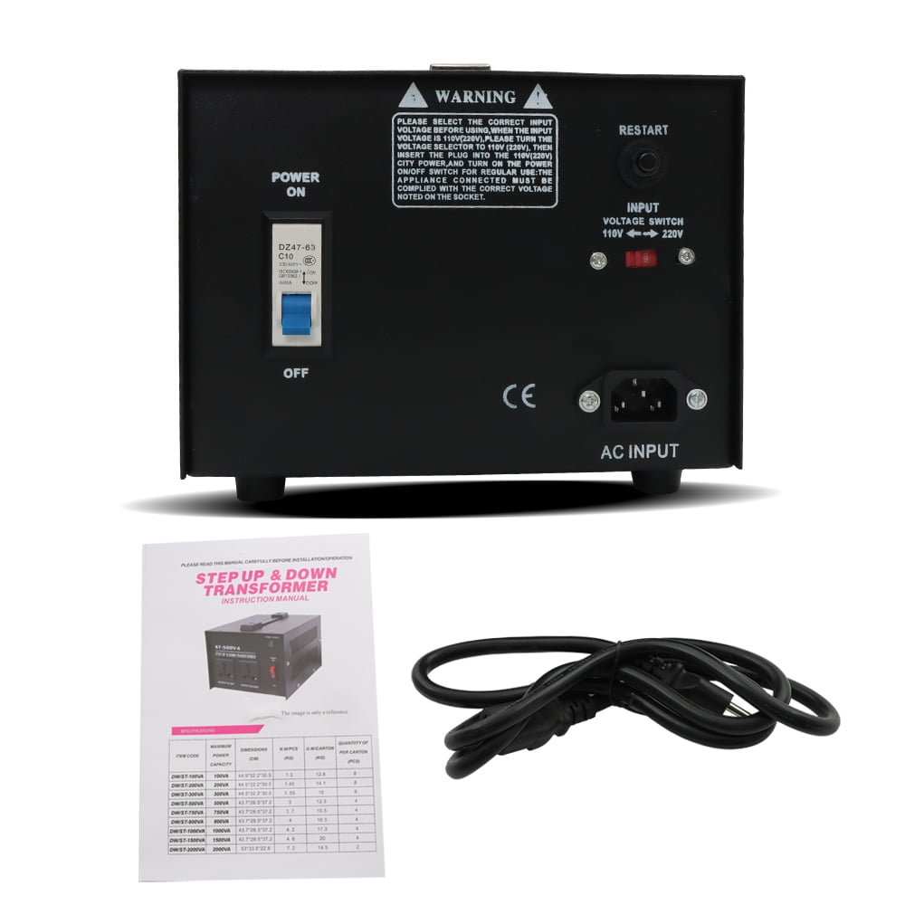 findmall 1500W Voltage Converter Transformer Step Up/Step Down 110v - 220v/220v - 110v