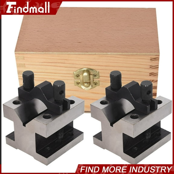 findmall 1Set 2-3/8x2-3/8x2" V Block & Clamp Multi-use Gauge Gage Machinist Tool
