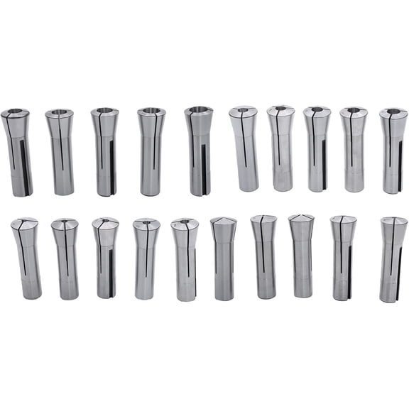 findmall 20Pcs R8 Collet Set Metric 1mm to 20mm Collets for Milling Machine and Drilling Machine