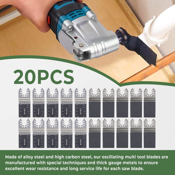 findmall 20pcs Bi-Metal Oscillating Tool Multitool Quick Release Oscillating Saw Blades