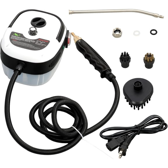 findmall 2500W Portable Handheld Steam Cleaner with 3 Brush Heads for Home, Car, Furniture, Kitchen, Bathroom and Wall