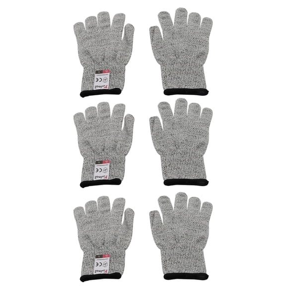 findmall 3 Pair Cut Resistant Gloves For Oyster Shucking, Meat Cutting Small)