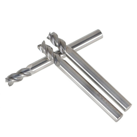 findmall 3 Pcs 1/4" Alu-Power 3 Flute Regular Carbide End Mill For Aluminum