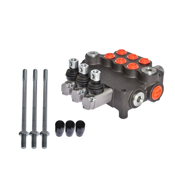 findmall 3 Spool 21 GPM Hydraulic Monoblock Double Acting Control Valve SAE Ports NEW