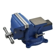 findmall 4-Inch Heavy Duty Swivel Bench Vise Blue