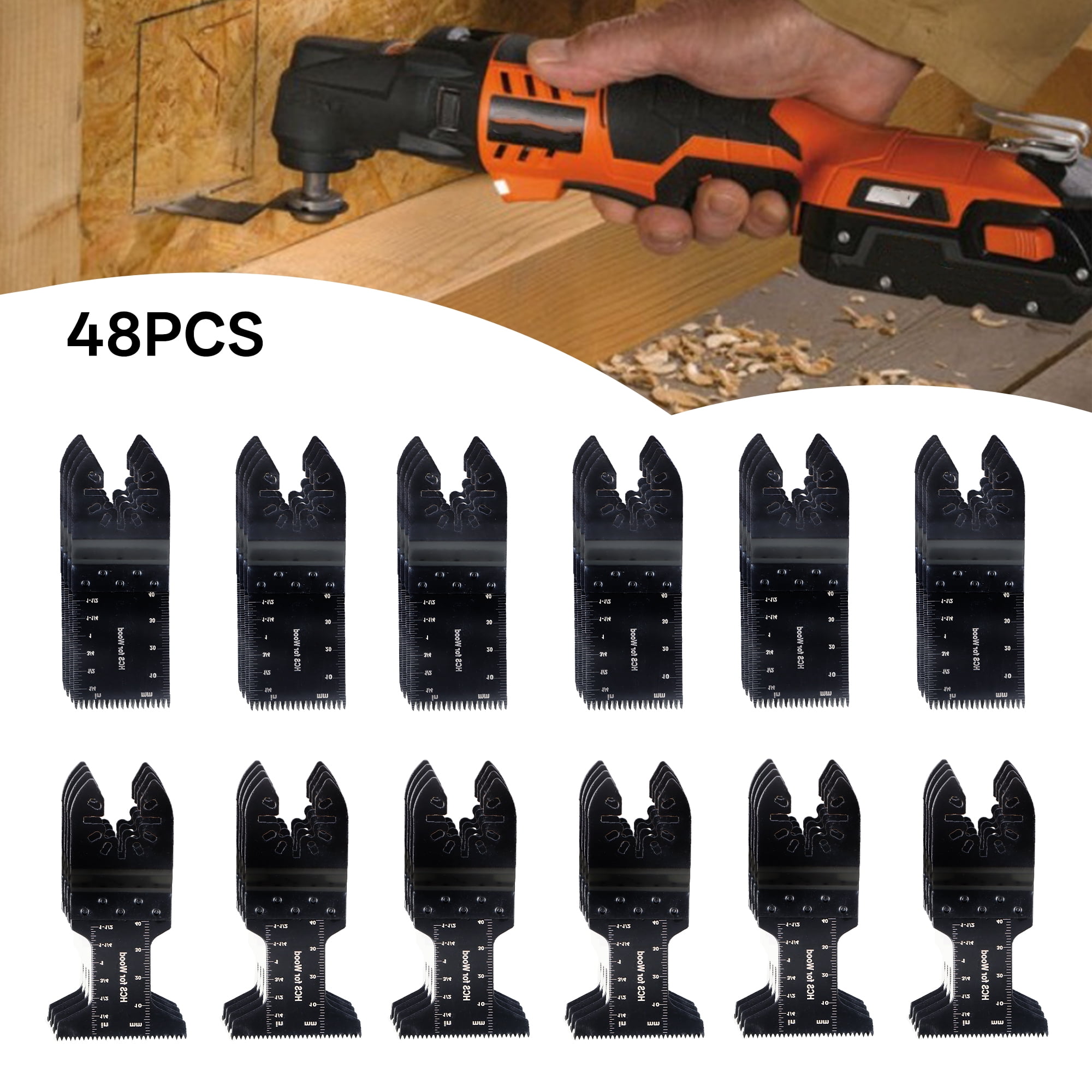 findmall 48 Pc Oscillating Multi Tool Saw Blade For Fein Multimaster BOSCH Dremel Makita