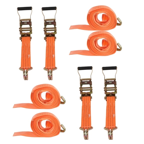 findmall 4pack 1.5" 15' Polyester Ratchet Straps 4000 lb J Hook Heavy Duty Tie Downs US