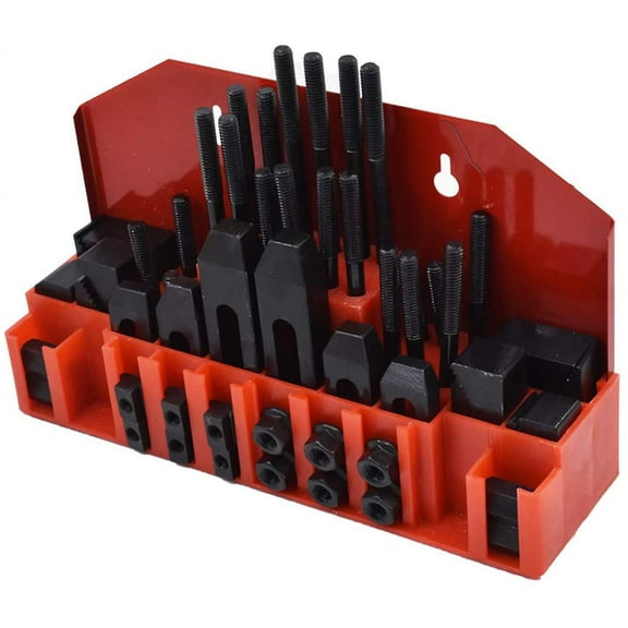findmall 58 Pcs Pro-Series 7/16" T-Slot 3/8"-16 Stud Clamping Kit for Bridgeport Mill