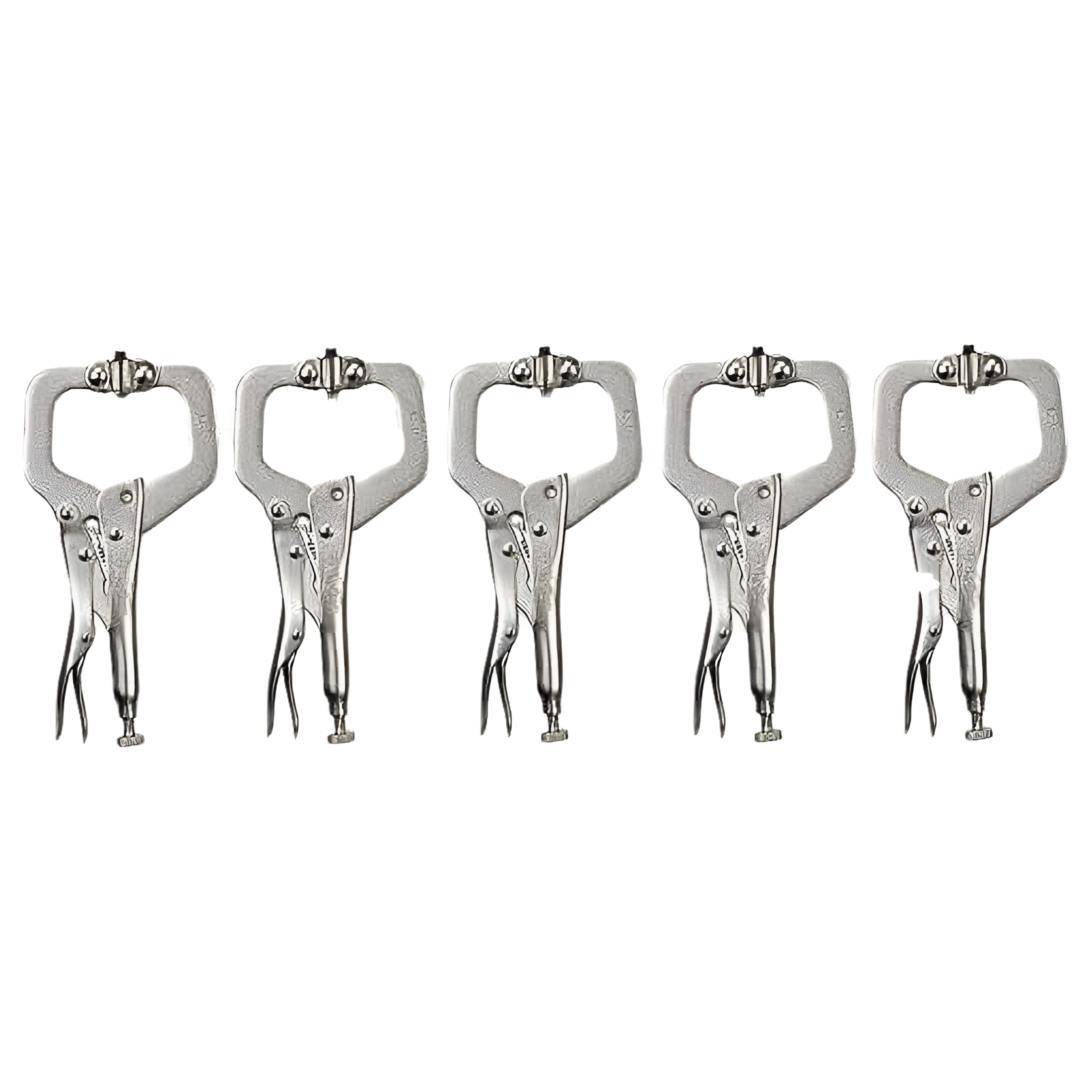 findmall 5Pcs 6 Inch Locking C Clamps with Swivel Pads Heavy Duty C-Type Locking Plier Table and Tool Vise Grip