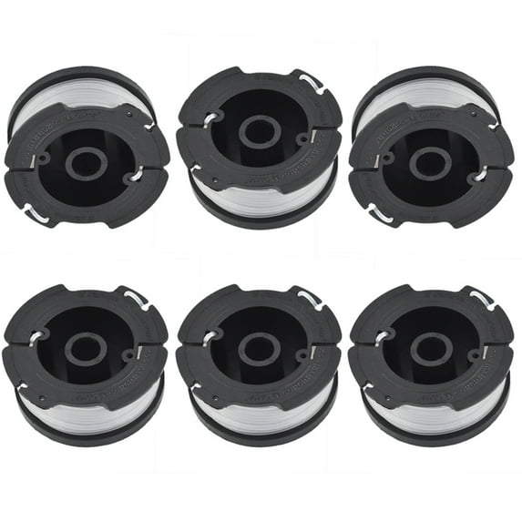 findmall 6-Pcs AF-100 30ft 0.065" Autofeed String Trimmer Spools Weed Eater Lines Replacement for Black & Decker Lawn Mowers