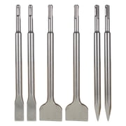 findmall 6-Piece SDS Plus Chisel Set, 40Cr Steel Concrete Drill Bit Set, Rotary Hammer Bits Chisel Set Including Point Chisel, 20mm Flat Chisel, 40mm Flat Chisel