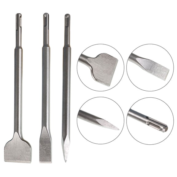 findmall 6-Piece SDS Plus Chisel Set, 40Cr Steel Concrete Drill Bit Set, Rotary Hammer Bits Chisel Set Including Point Chisel, 20mm Flat Chisel, 40mm Flat Chisel