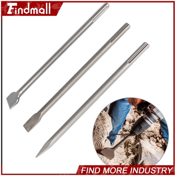 findmall 6 Pieces Concrete Drill Bit Set Rotary Hammer Bits Chisel Set New