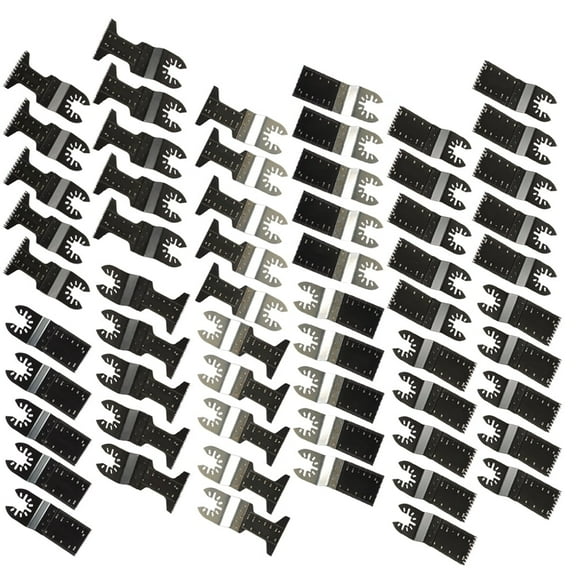 findmall 60Pcs Oscillating Saw Blades Kit Quick Release Oscillating Tool Metal Wood Multitool Blades