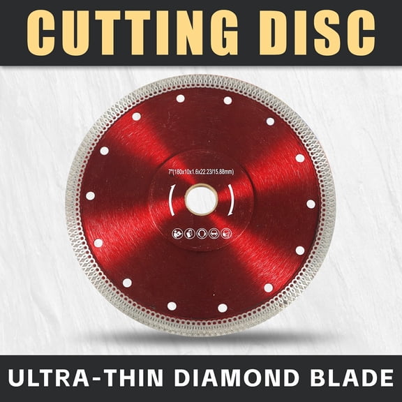 findmall 7 Inch Diamond Porcelain Saw Blade Ceramic Cutting Disc Wheel for Cutting Ceramic Tile Porcelain Granite Marbles