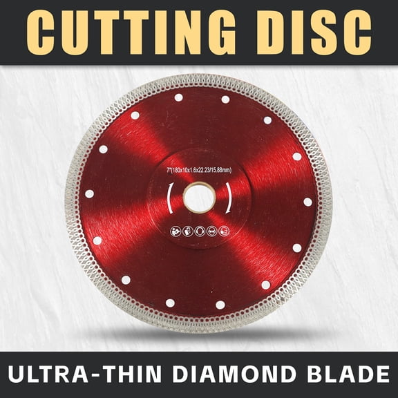 findmall 7 Inch Diamond Porcelain Saw Blade Ceramic Cutting Disc Wheel for Cutting Ceramic Tile Porcelain Granite Marbles