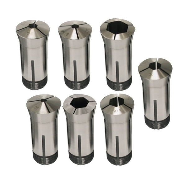 findmall 7pcs 5C Hex Collet Set for Automatic Lathes CNC Lathes