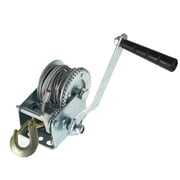 findmall 800lbs Hand Crank Winch with Hook Boat Trailer Winch with 8m 26ft Steel Cable Heavy Duty Hand Winch for Boat, Trailer, ATV or Deer Feeder