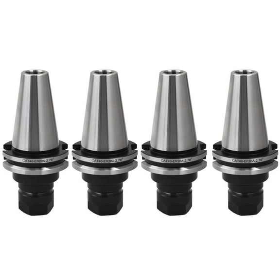 findmall CAT40-ER20 4pcs Collet Chuck 2.76"Gage Length Runout Chucks Tool Holder